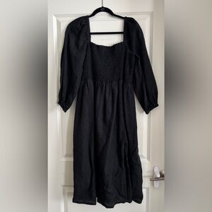 Black XL J. Crew smocked dress
